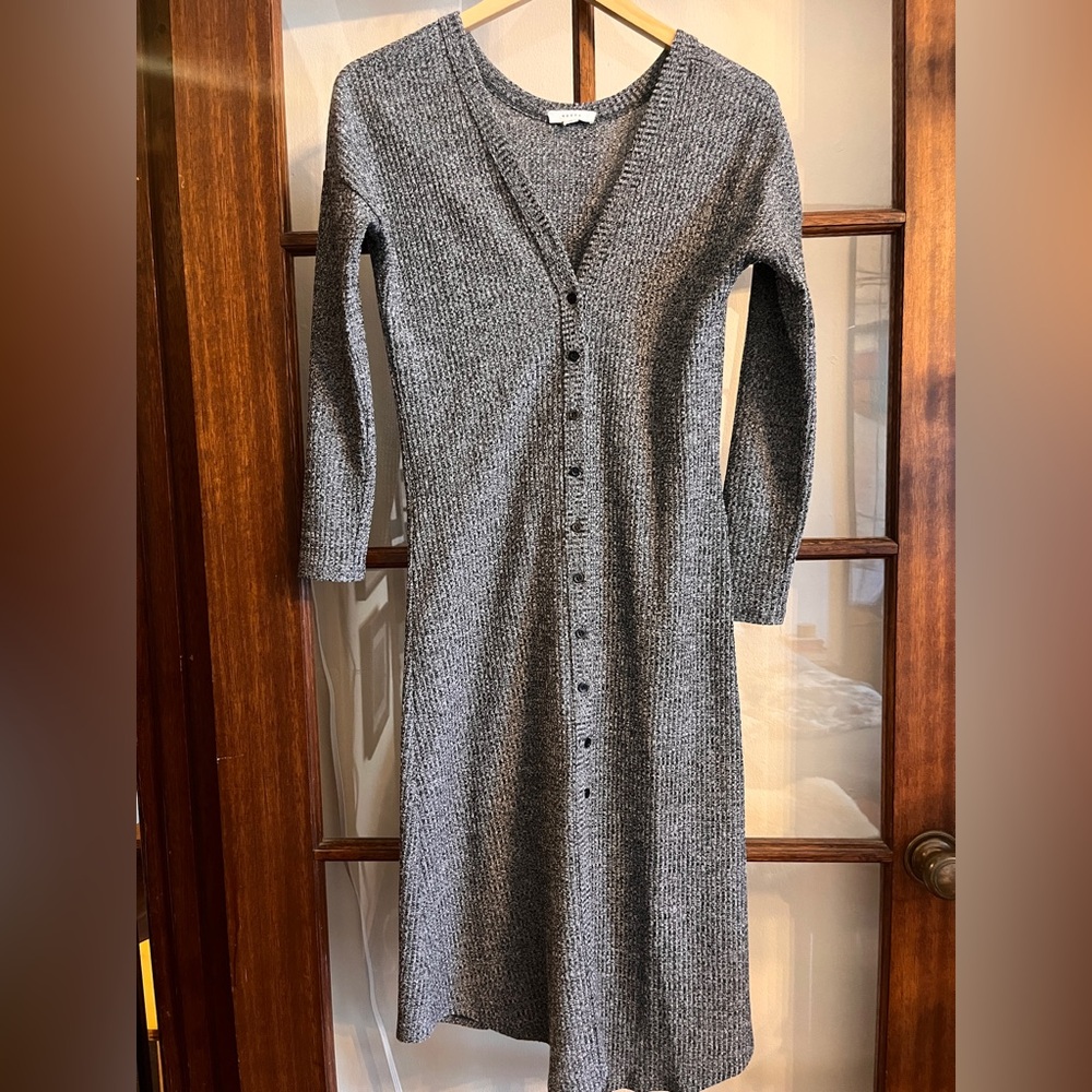 SOLD VETTA “The Long Cardigan” duster sweater/dress Grey XS